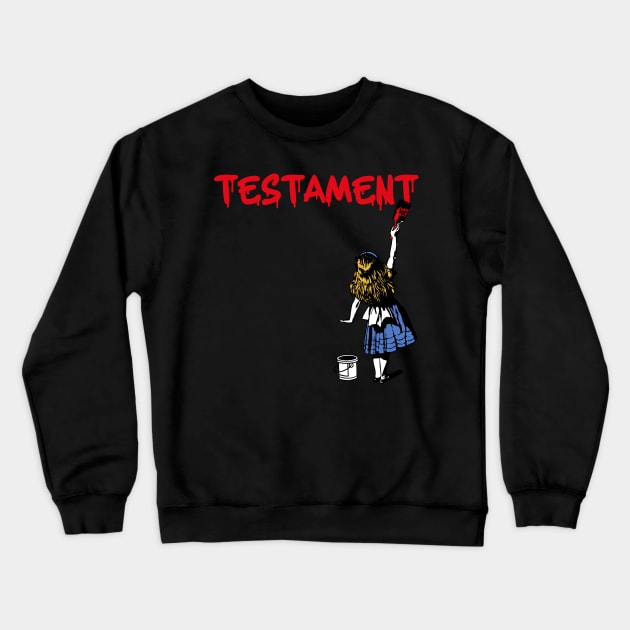 testament and red girl Crewneck Sweatshirt by j and r